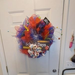 Front door school wreath